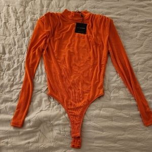 NWT JLux Label Orange Bodysuit